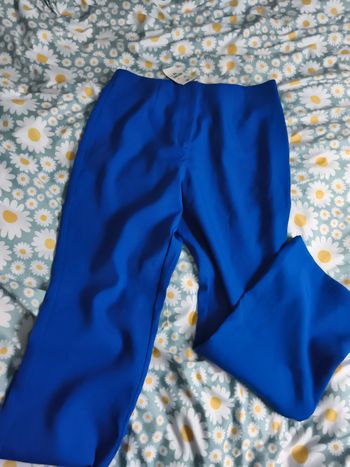 Pantalon tailleur bleu 