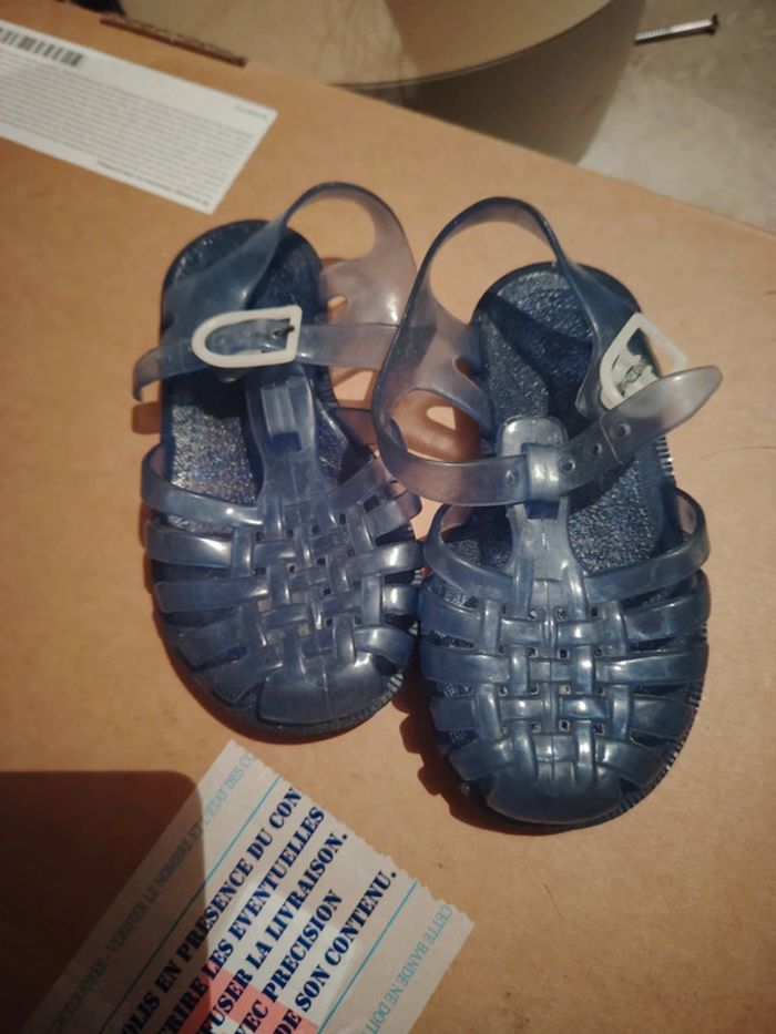 Sandales de plage  type meduse bleu
