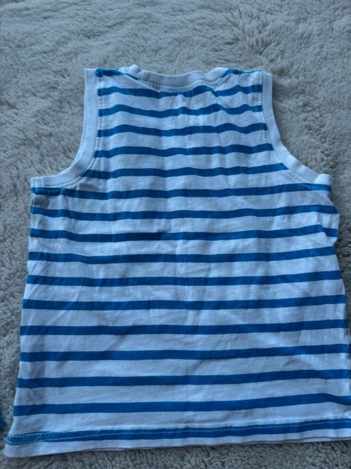 👕 lot 2 tee-shirt- débardeur - garçon - 4 ans - la halle très bon état - photo numéro 7