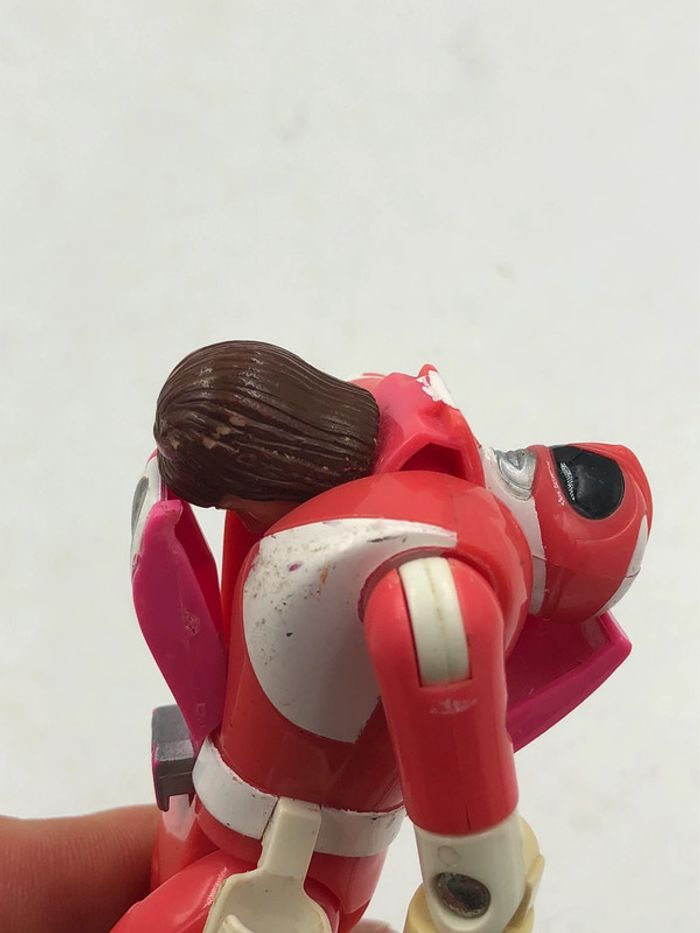 Figurine Power Rangers rose Flip Head Bandai 1993 14 cm - photo numéro 5