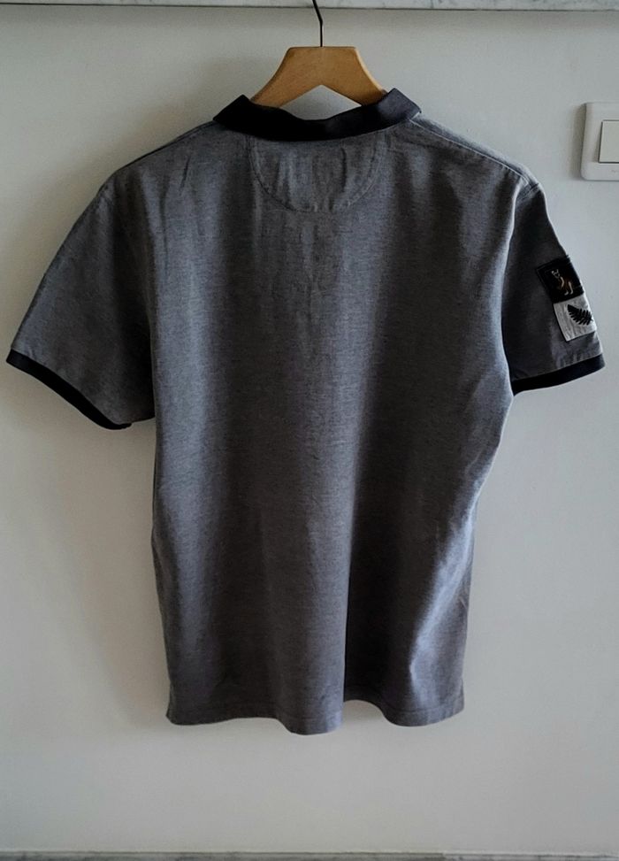 Eden Park Polo MC TXL -Coupe Droite-Marine&Gris en 100%Coton piqué en TBE - photo numéro 3