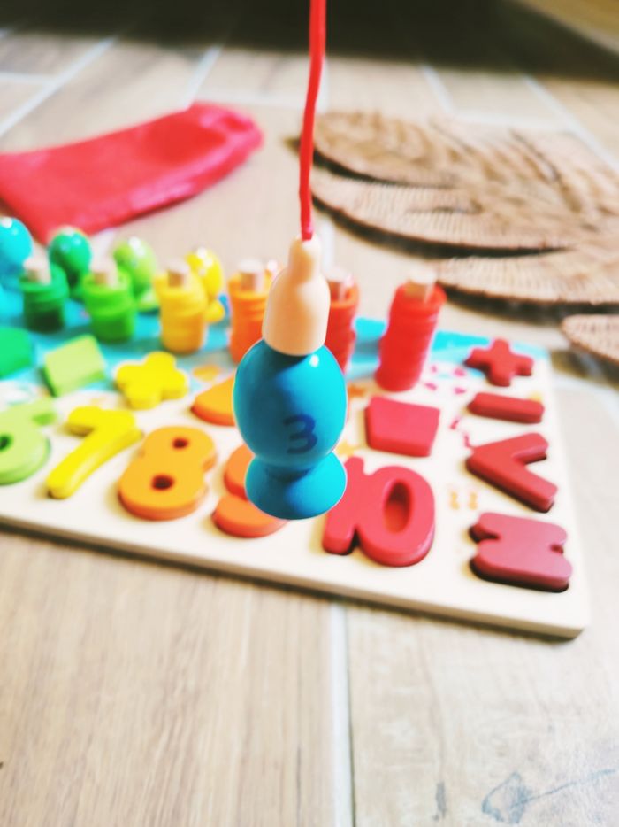 🧮Grande planche de calculs et pêche à la ligne 5 en 1 Montessori en bois - photo numéro 5