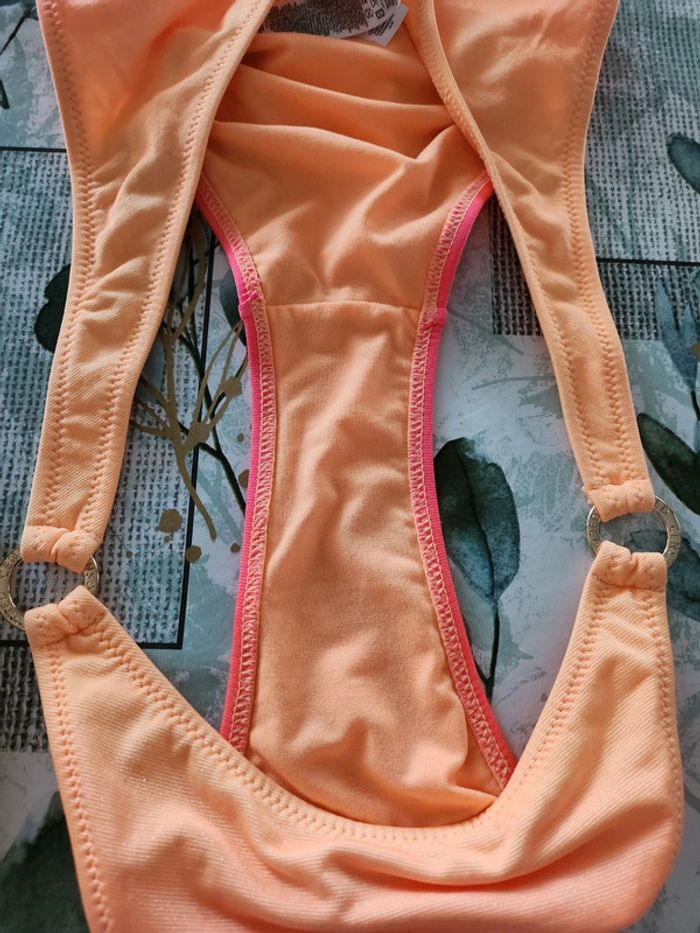 Bas de maillot orange et corail - photo numéro 2