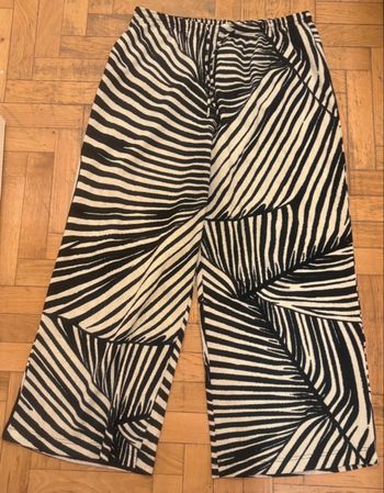 Pantalon large motif zébré