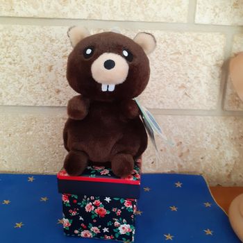 Peluche Castor *les animaux de la forêt Kidimols