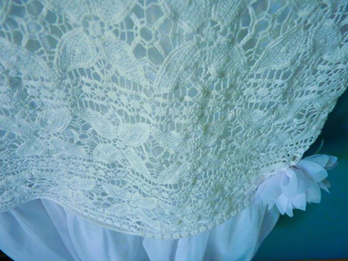 Robe Fille ceremonie Catimini 12 ans blanche mariage occasions speciales TBE - photo numéro 3