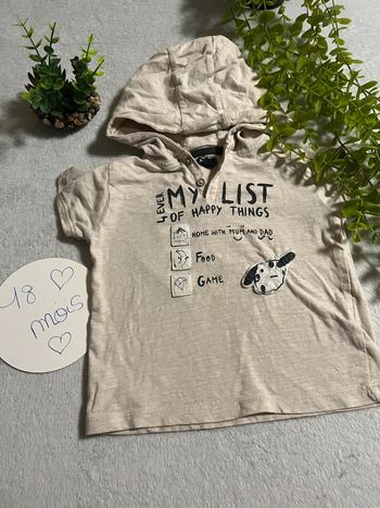 Très beau tee shirt à capuche petit garçon