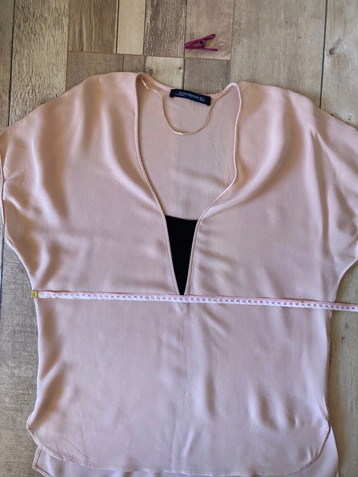 Haut Zara rose et noir - photo numéro 11