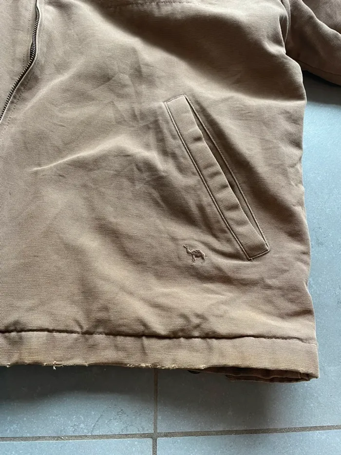 Manteau veste Camel beige homme vintage - photo numéro 19