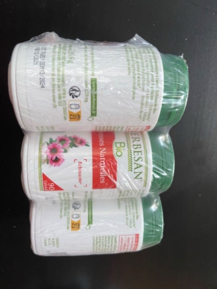 Lot de 3 boîtes d’échinacées bio Herbesan