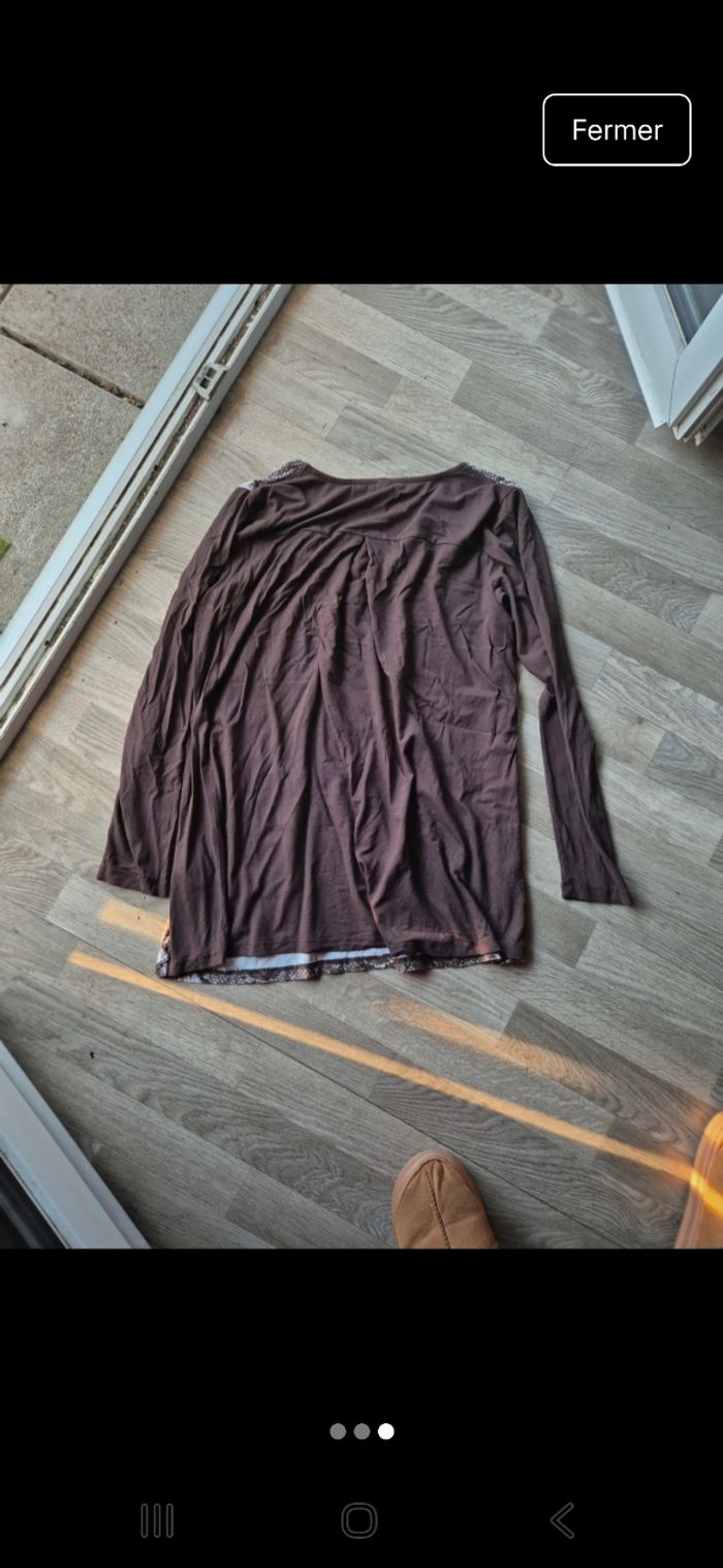 Tunique marron taille 46/48 - photo numéro 3