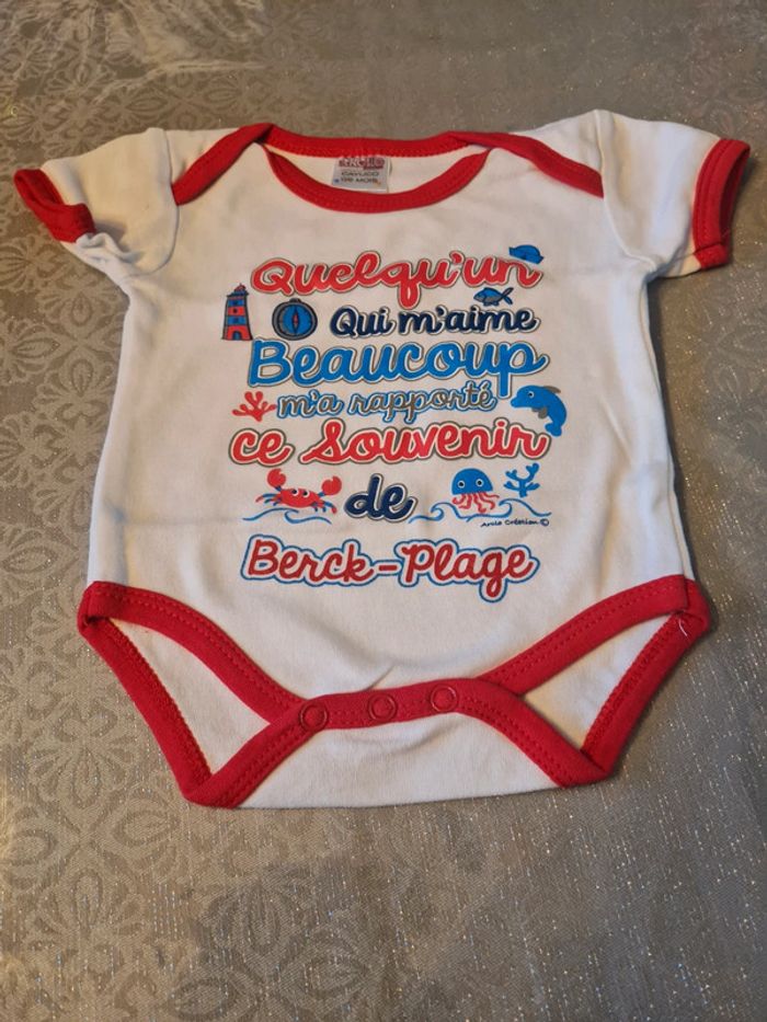 Body souvenir de berck plage 3 mois