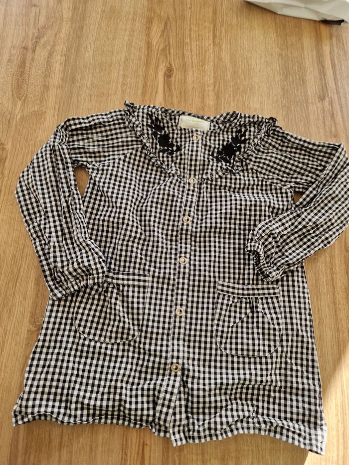 Robe Chemise Fille Vichy Vertbaudet 6 ans - Style Chic et Décontracté