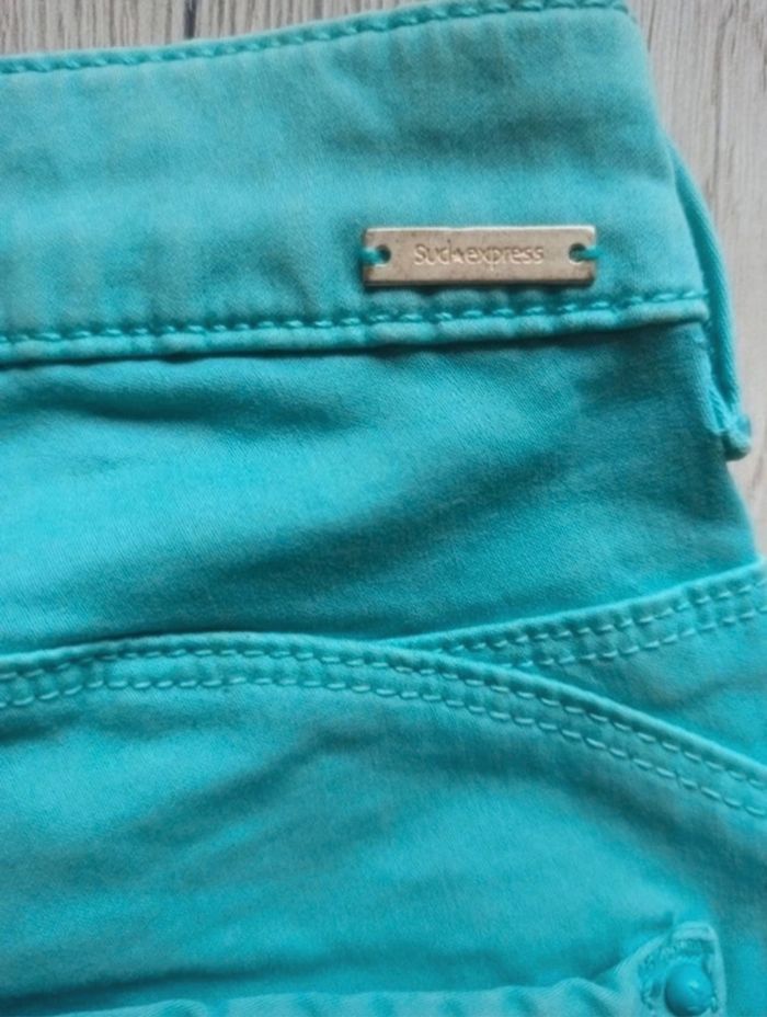Pantalon femme taille 34 turquoise - photo numéro 7