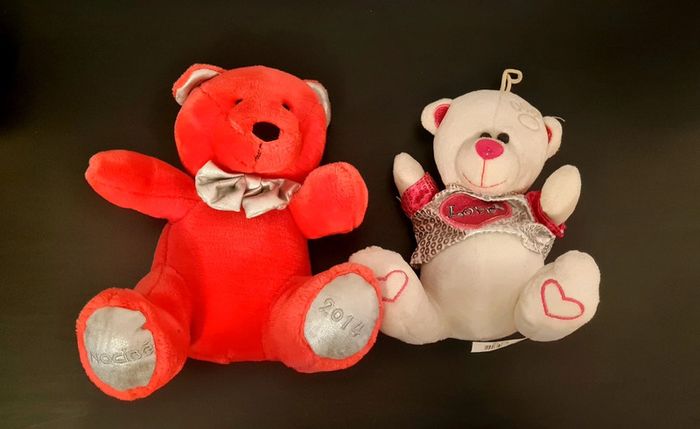 Lot de deux oursons en peluche