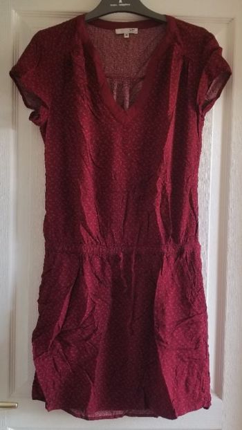 Robe manches courtes bordeaux