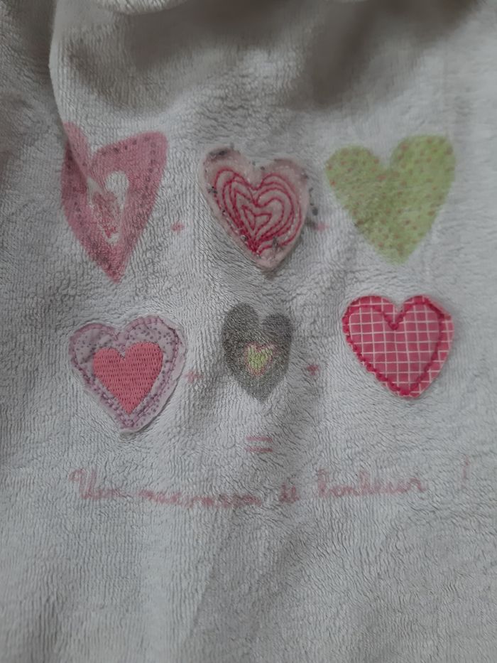 Pyjama velours fille - cœurs - obaïbi - 12 mois - photo numéro 3