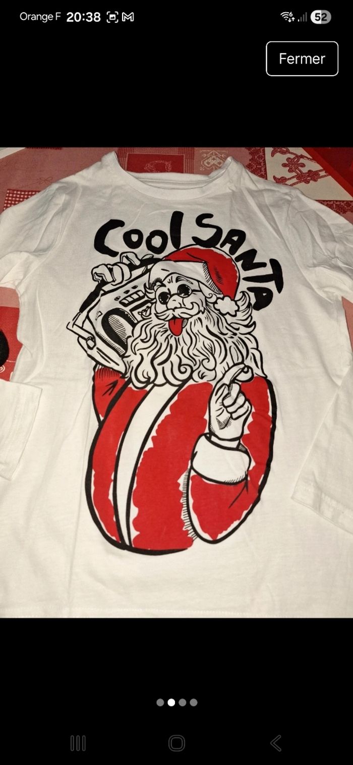 Tee-shirt manches longues Gemo Noël 🤶 🎅  10 ans - photo numéro 2