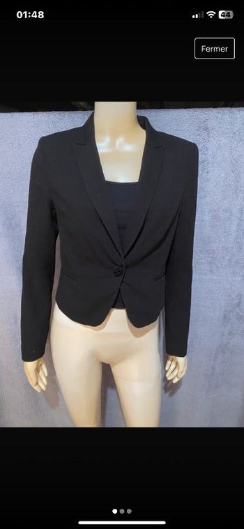Veste  courte noir taille 36 H&m