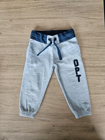 Bas de jogging gris et bleu marine, taille 2 ans, Tape-à-l'oeil