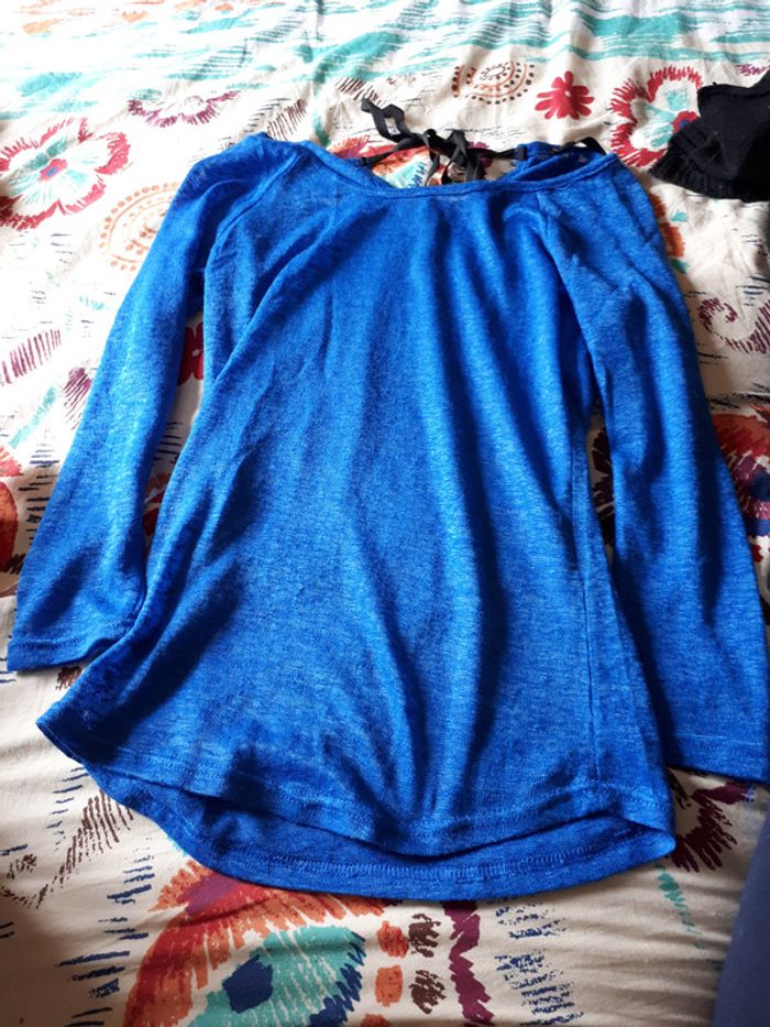 Pull bleu léger - photo numéro 3