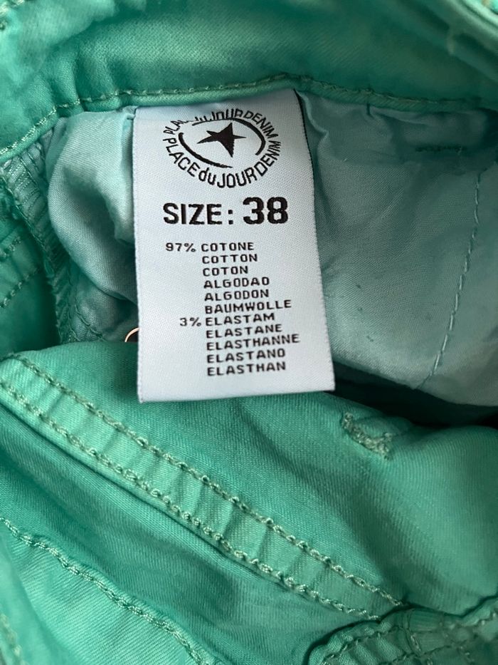 Jean skinny vert d’eau Place du jour Vintage - photo numéro 8