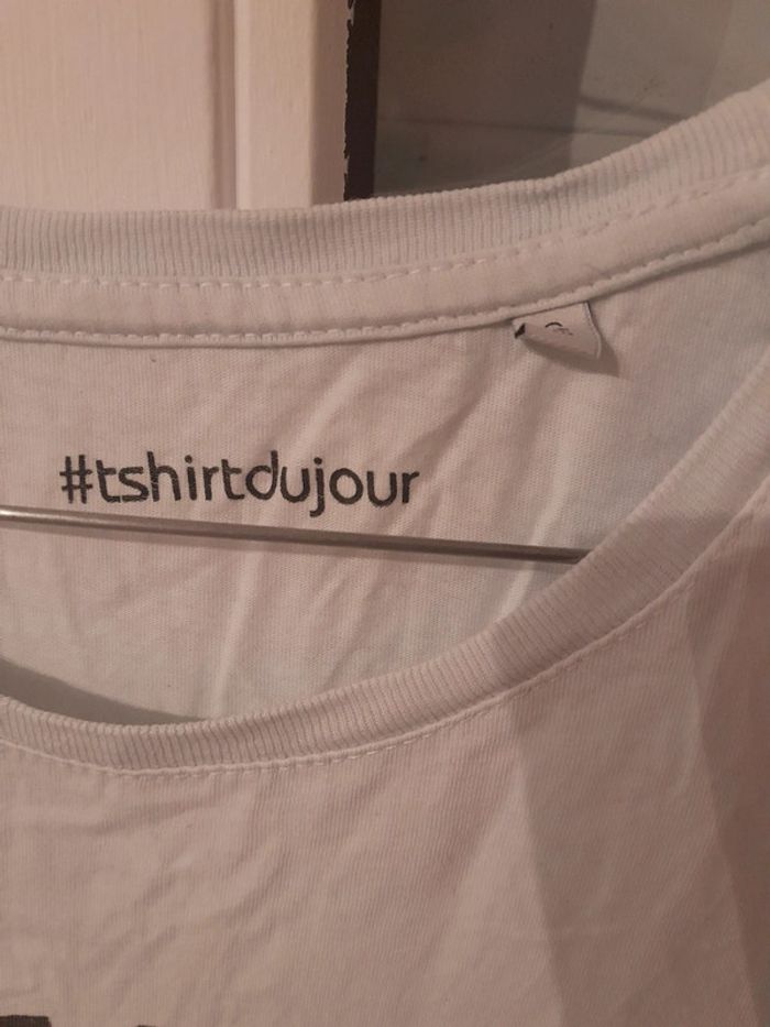 T-shirt du jour humoristique chat taille s - photo numéro 3