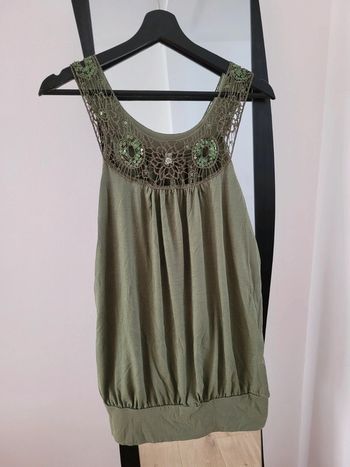Tunique vert kaki sans manches taille 44