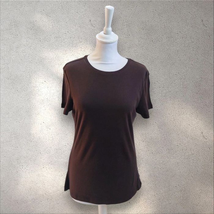 T-shirt manches courtes marron Tex by Max Azria