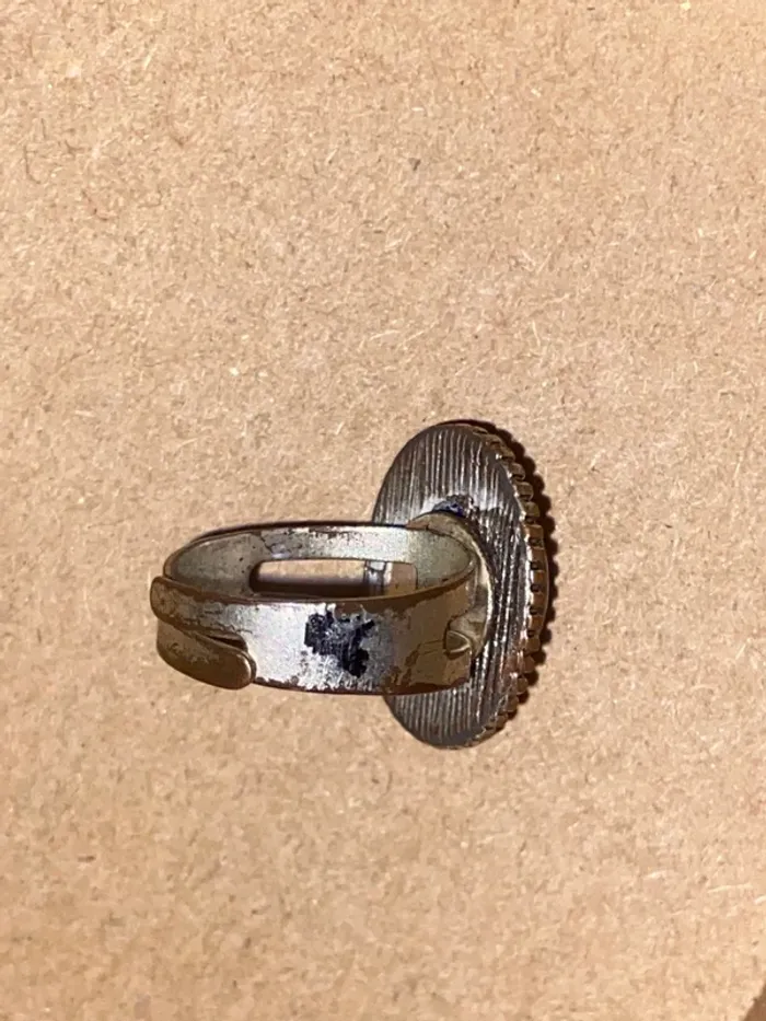 Bague ajustable diamant bleu - photo numéro 3