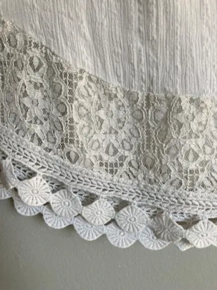 Blouse bohème Paprika S/M blanche fluide avec débardeur - photo numéro 6
