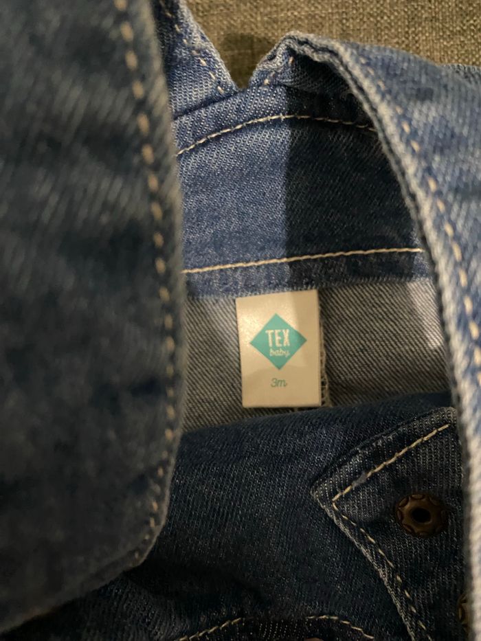Salopette jupe taille 3 mois en jean - photo numéro 2