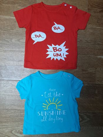 Lot de 2 t-shirts, 6mois