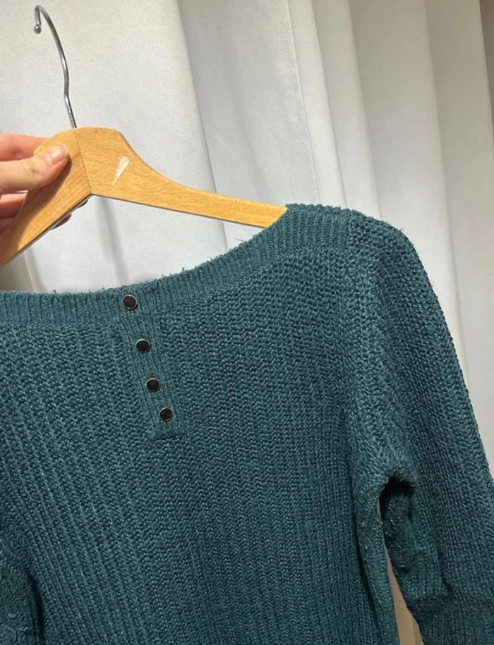 Pull femme vert bleue - photo numéro 3