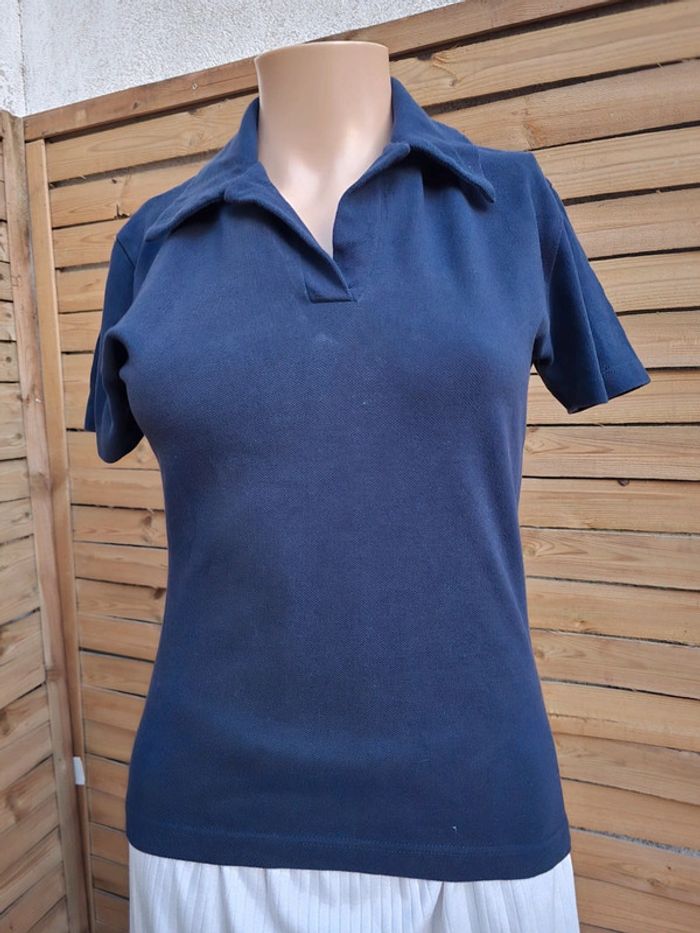 Polo marine 🍒vintage y2k🍒taille S - photo numéro 2