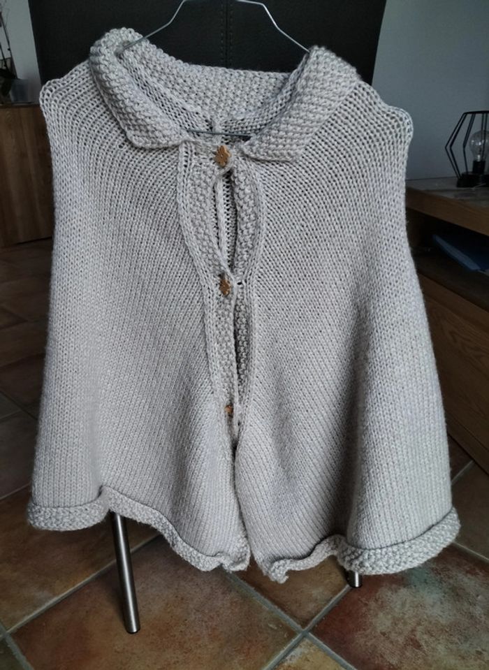 Poncho en laine 12 ans