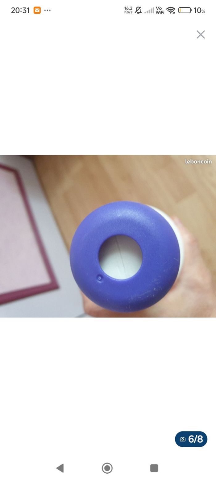 Rouleau à pâtisserie Tupperware neuf blanc bleu/violet - photo numéro 6