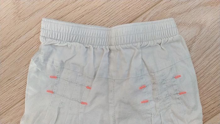 Pantalon été beige orange corail 6 mois noeud - photo numéro 4