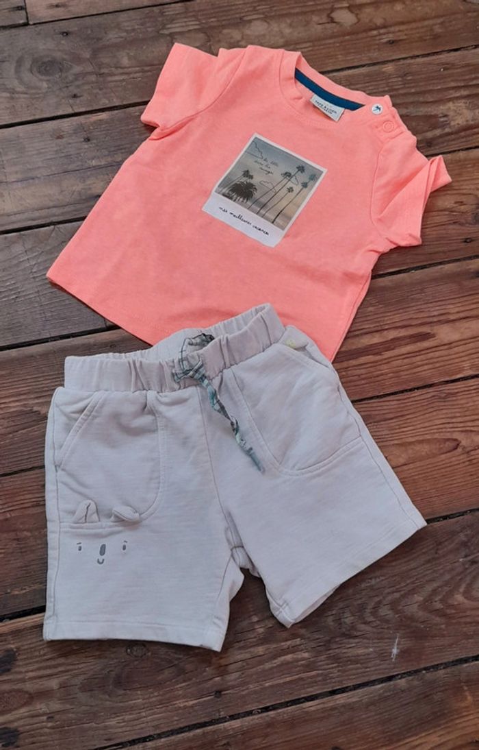 Short et tee shirt garcon 6 mois ete tape a loeil sergent major
