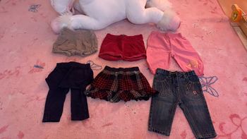 Lot de 6 vêtements jeans short jupe en 6 mois
