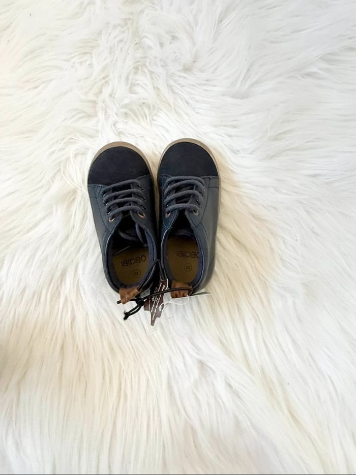 Chaussures bébé mixte cuir – Taille 22 – bleu marine – Neuf avec étiquette - photo numéro 6