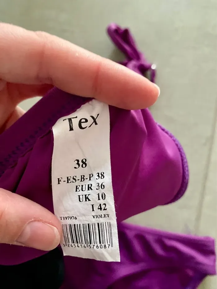 Maillot de bain 2 pièces violet - photo numéro 2