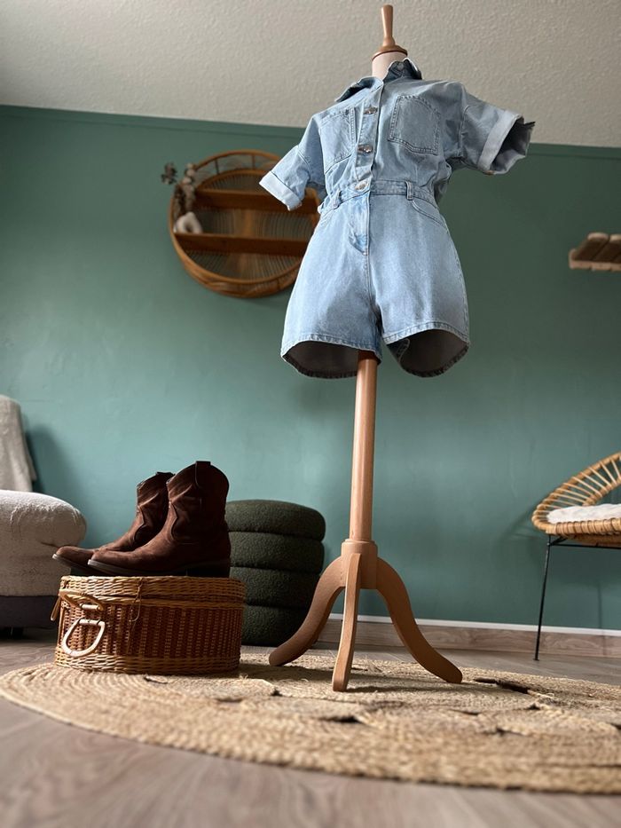 💙 Combishort ZARA en Jean Clair – Taille S - photo numéro 10