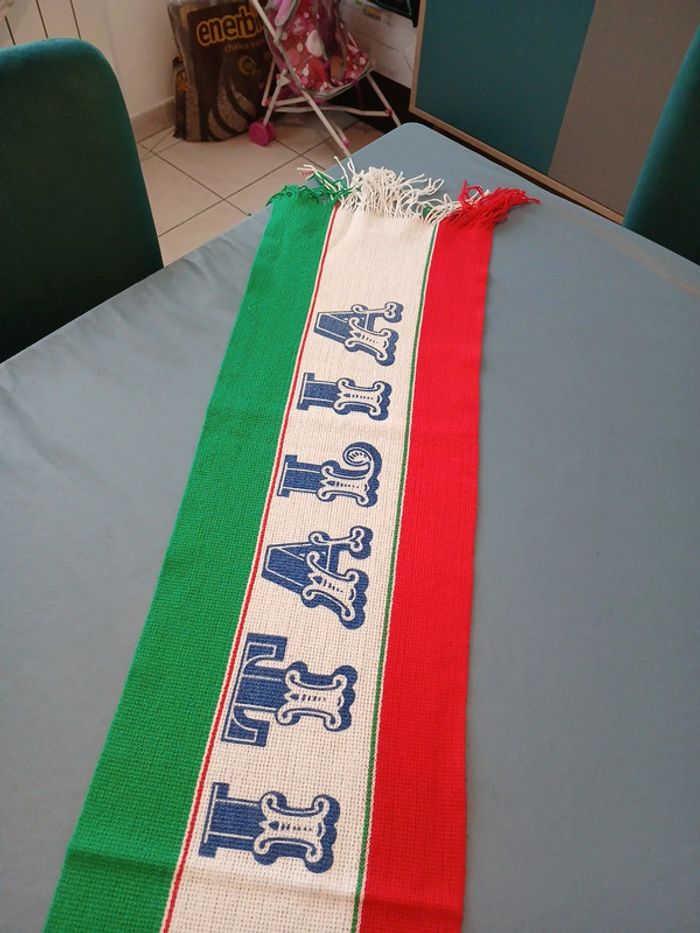 Ancienne écharpe foot Italie Italia - photo numéro 3