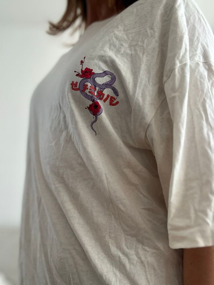 T-shirt Jack and Jones avec motif serpent et écriture japonaise - photo numéro 2