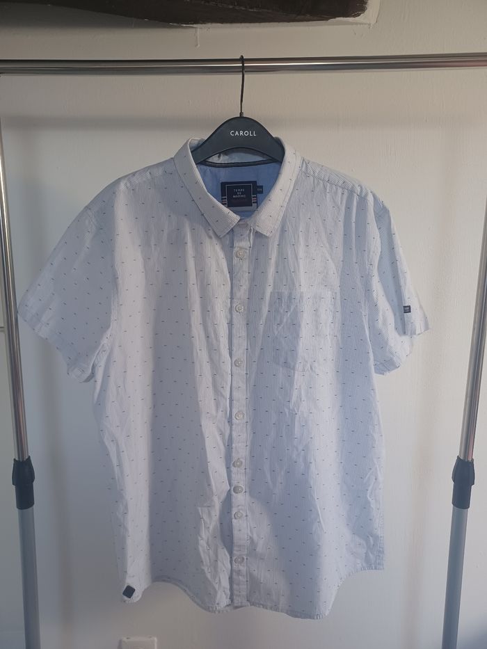 Chemise manche courte homme à motif terre de marins
taille xxxl