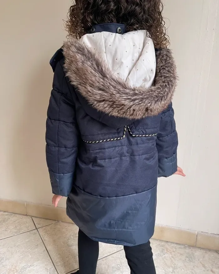 Manteau bleu marine à capuche 4 ans - Catimini - photo numéro 5