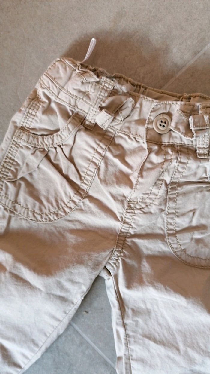 Pantalon toile beige - photo numéro 2