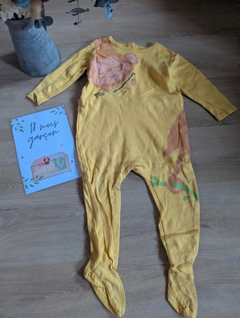 Pyjama singe jaune Tex Léger coton Tex