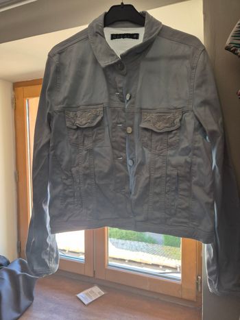 Veste en jean grise